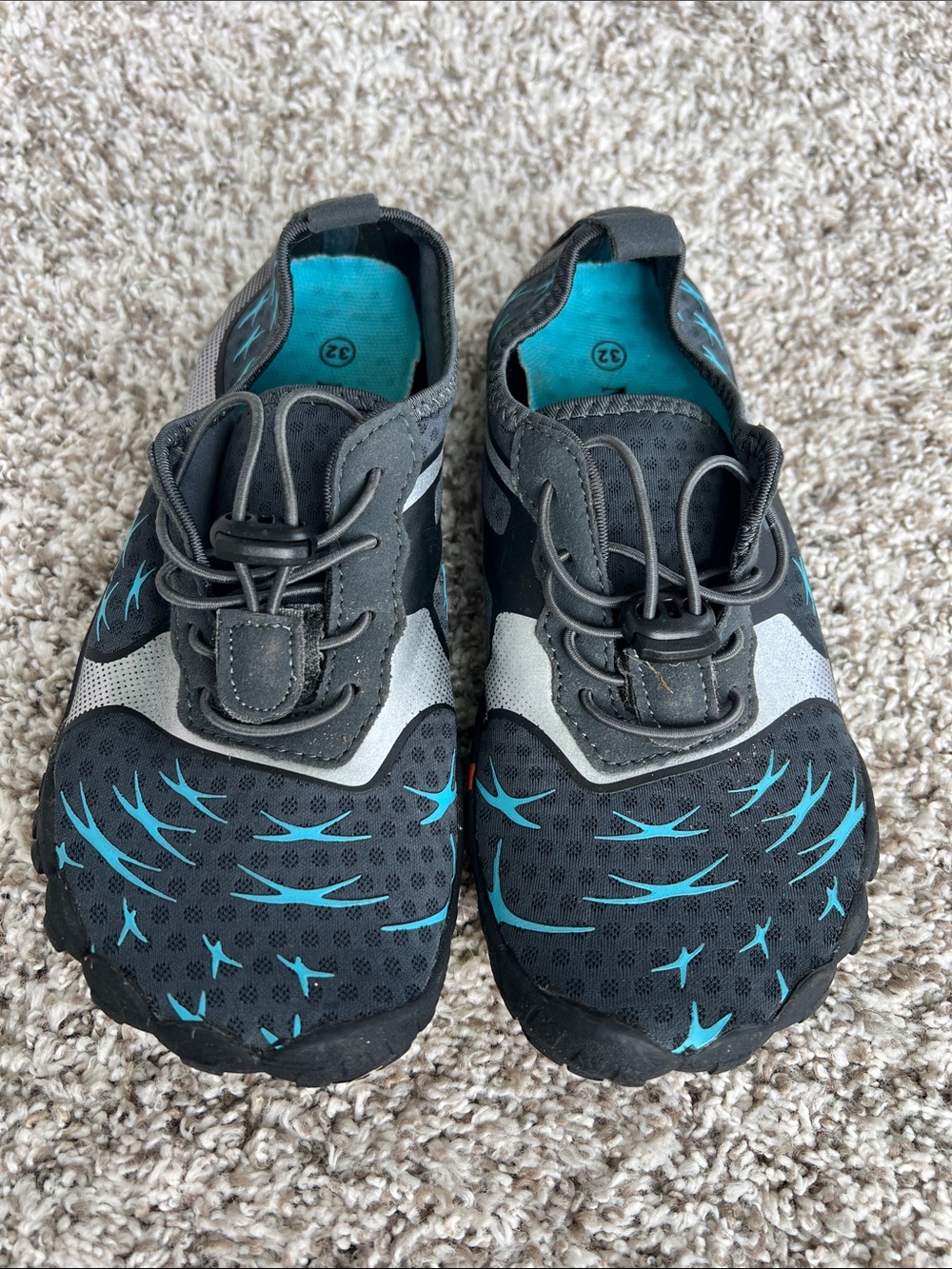 Merence Kids Swim Beach Water Shoes In Black/Blue Size 1